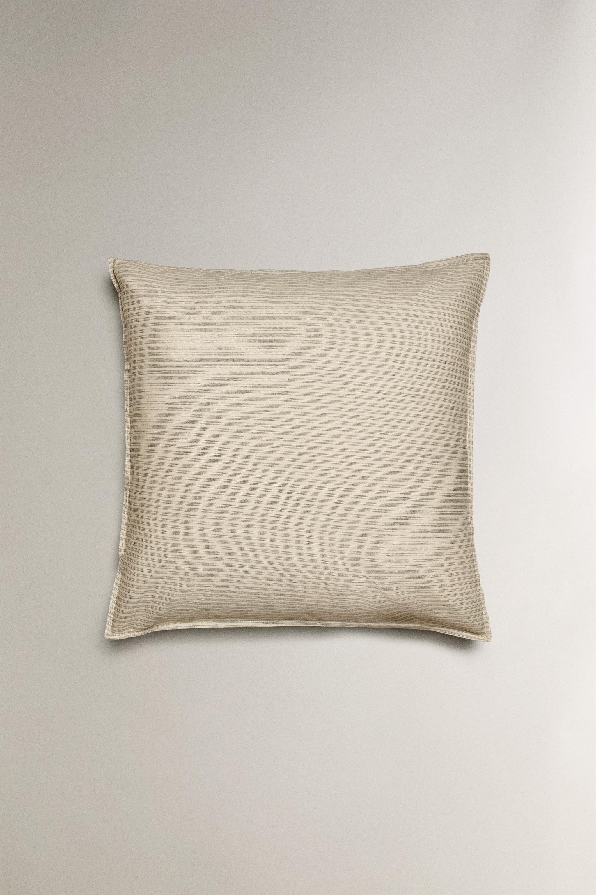 TAIE D’OREILLER FIL TEINTÉ RAYURES